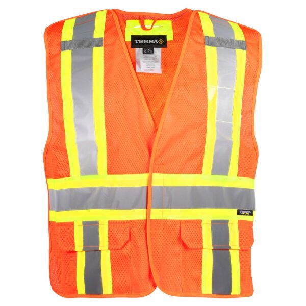 Hi-Vis 5 Point Tear Away Mesh Vest