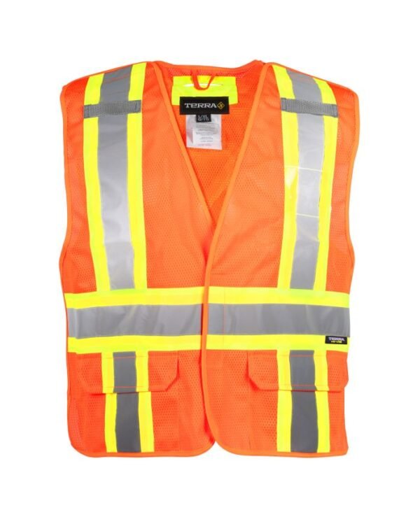 Hi-Vis 5 Point Tear Away Mesh Vest