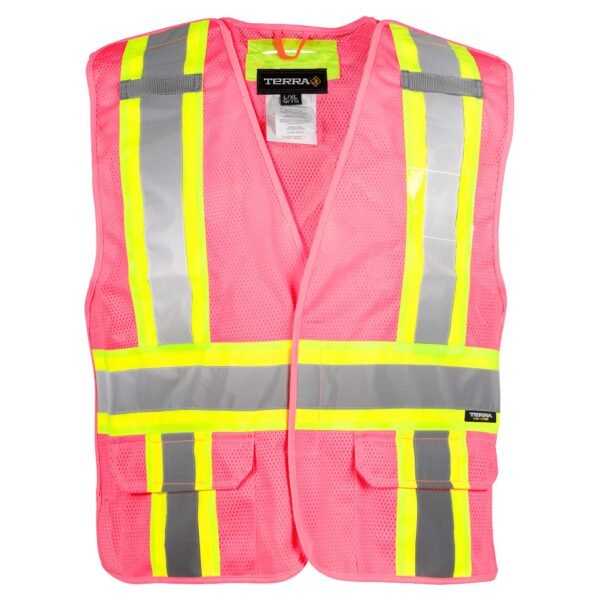 Hi-Vis 5 Point Tear Away Mesh Vest - Image 2