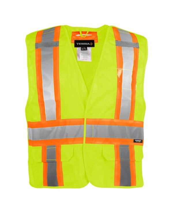 Hi-Vis 5 Point Tear Away Mesh Vest - Image 4